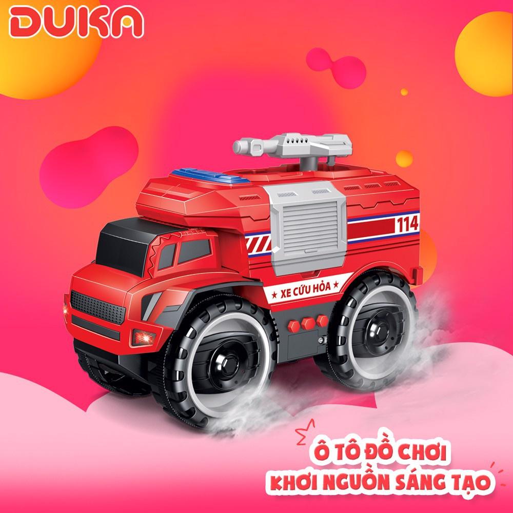 Đồ Chơi DUKA - Xe Cứu Hỏa Kết Hợp Ánh Sáng Và Âm Thanh - SF832334