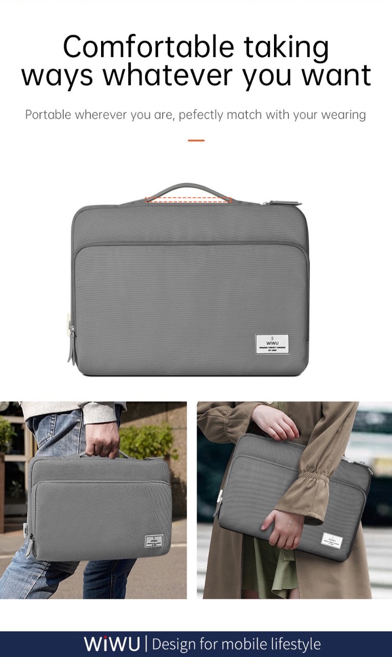 Túi Wiwu Ora Laptop Sleeve Dành Cho Macbook, Máy Tính Bảng Chống Thấm Nước, Tránh Va Đập - Hàng Chính Hãng