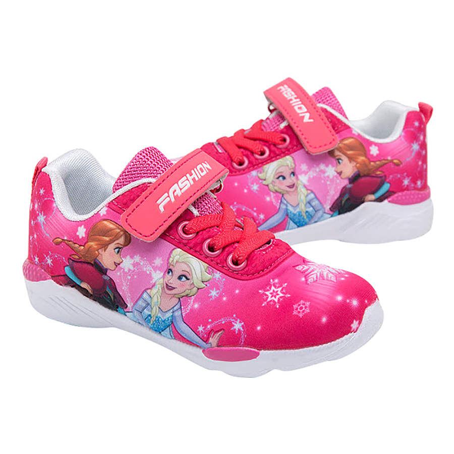 Giày Thể Thao Bé Gái Hình Elsa And Anna T15 - Hồng