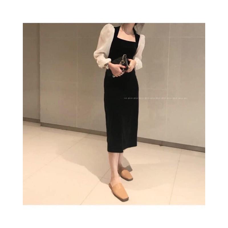 Váy tay bồng tiểu thư phong cách Hàn