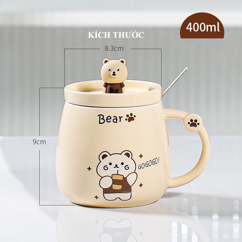 Ly Sứ Con Gấu Bear Cực Dễ Thương Thể Tích 400ml