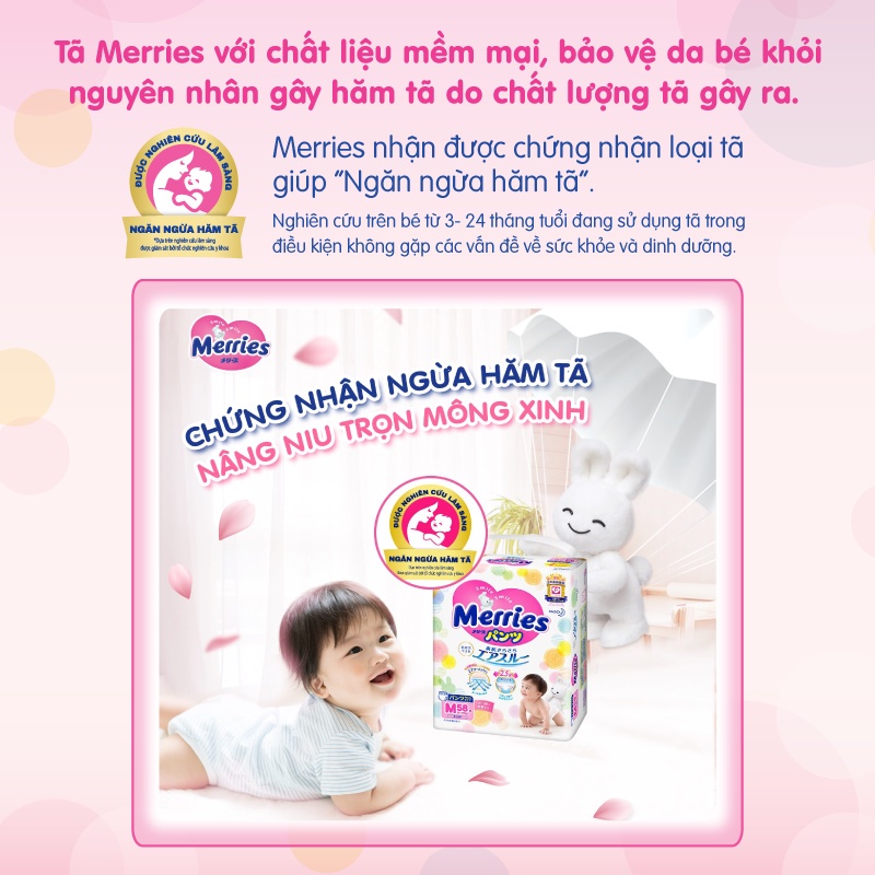 Tã/bỉm quần Merries size L - 44 miếng (dành cho bé từ 9 - 14kg)