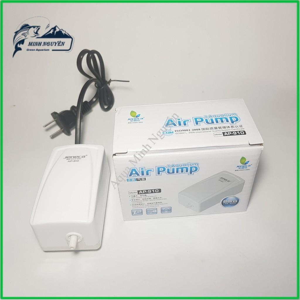 Máy sủi oxy 1 vòi Jeneca AP 910 Máy sủi oxi 1 vòi cho hồ cá bể cá cảnh sục oxy sục oxi mini sủi oxy siêu êm