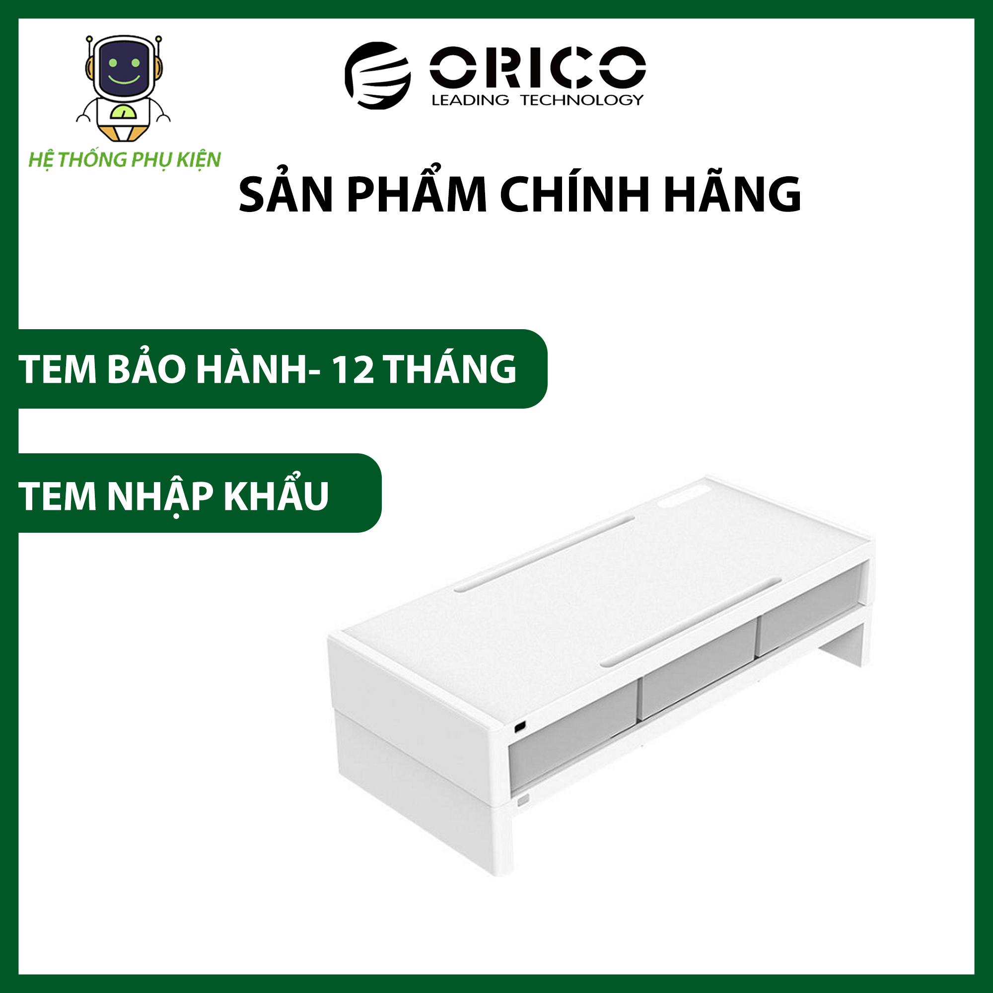 Giá Đỡ Màn Hình ORICO XT-02H-WH-BP Hàng Chính Hãng