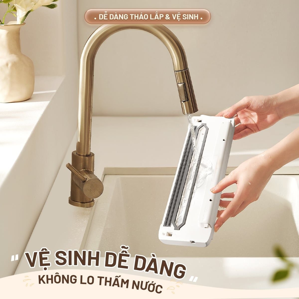 Máy hút chân không thực phẩm Masuto MSSMaster Không Kén Túi, hút siêu mạnh 60kPa, mối hàn kép 4mm hàn miệng túi siêu chặt - Hàng chính hãng