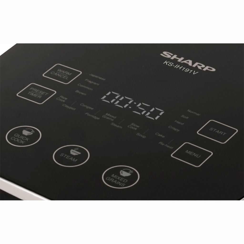 Nồi cơm điện cao tần Sharp 1.8 lít KS-IH191V-BK - Hàng Chính Hãng
