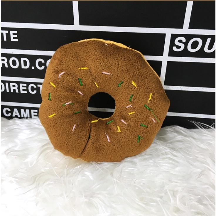 Đồ chơi gặm hình bánh donut phát ra tiếng cho chó mèo, cho thú cưng vui chơi siêu dễ thương