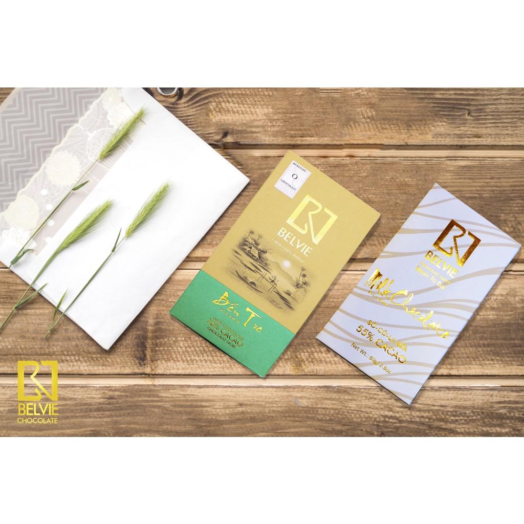 Bộ 2 thanh socola sữa và socola đen 70% cacao