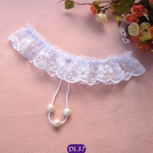 Quần lót nữ lọt khe ren dây cườm, quần chip ren đính hạt ngọc sexy DL37