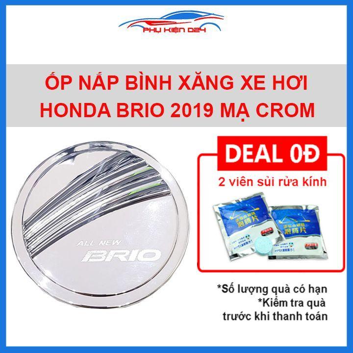 Ốp nắp bình xăng Honda Brio 2019 mạ crom chống trầy trang trí ô tô
