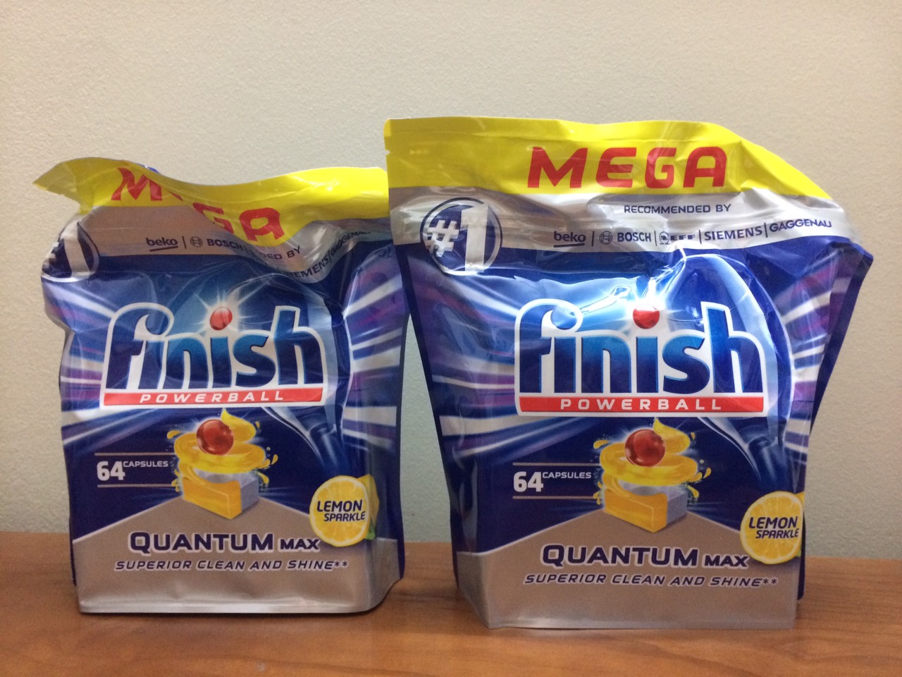 60 viên rửa chén Finish Quantum Max - hương chanh Nhập khẩu  Đức chuyên dùng cho máy rửa Bát