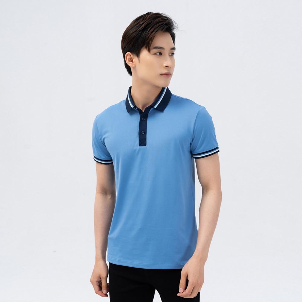 Áo polo YODY nam thun coolmax áo phong thoáng mát bo cổ phối màu APM5181