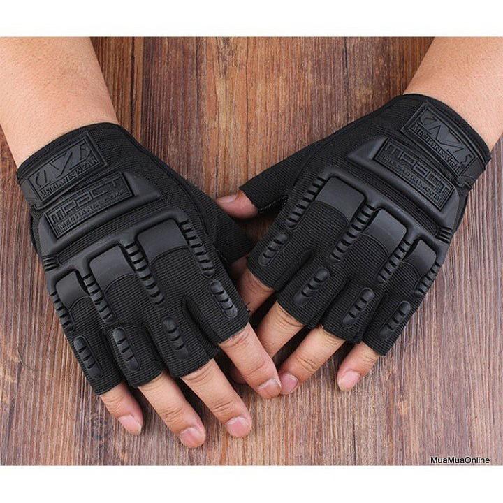 Găng Tay Hở Ngón Mpact Mechanix Kẻ Sọc Tròn