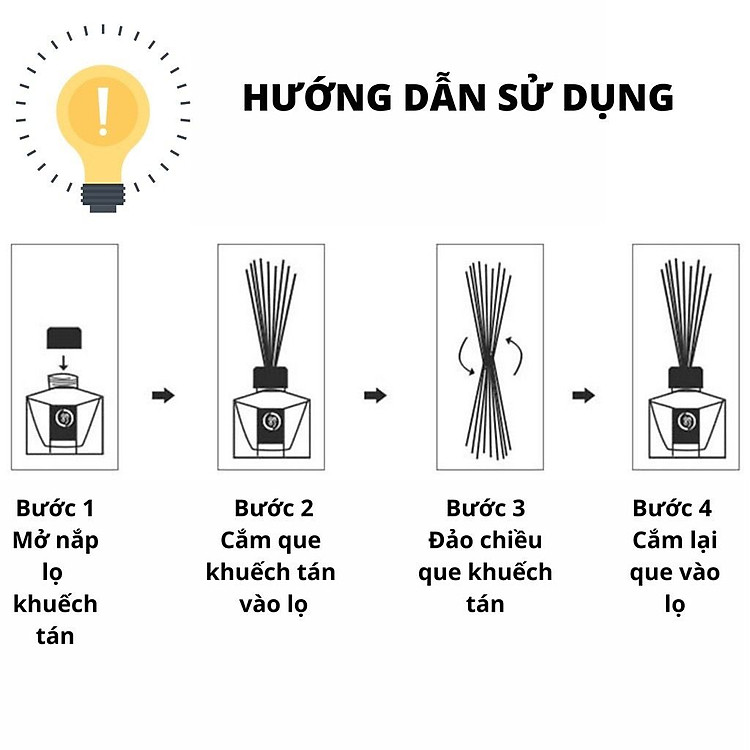 Tinh Dầu Thơm Phòng Khuếch Tán Cắm Que Aromatherapy Mùi Hương Thư Giãn