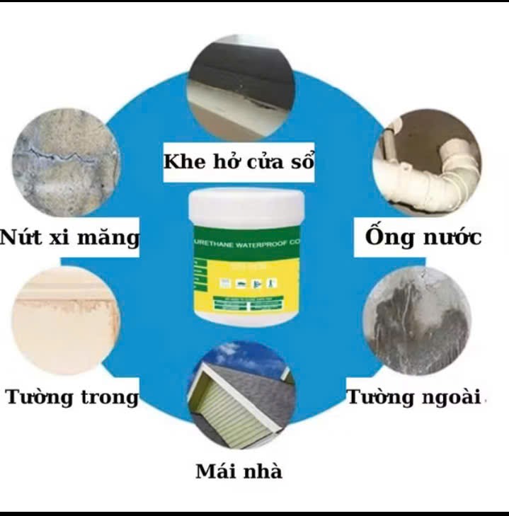 Hủ Keo quét chống thấm 500g trong suốt quét mọi bề mặt