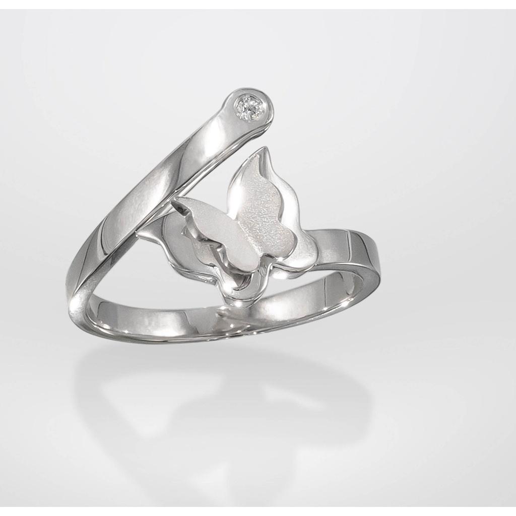 Nhẫn Nữ Bạc 925 Danny Jewelry Xi Rhodium Hình Bướm "BUTTERFLY" KI2GZ002