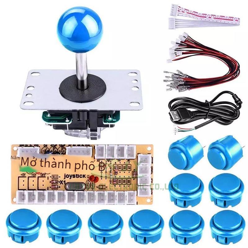 Phong cách mới nhất Bộ cần điều khiển Arcade đơn DIY Bộ điều khiển cần điều khiển máy tính USB Chip điều khiển King of Fighters Phụ kiện trò chơi
