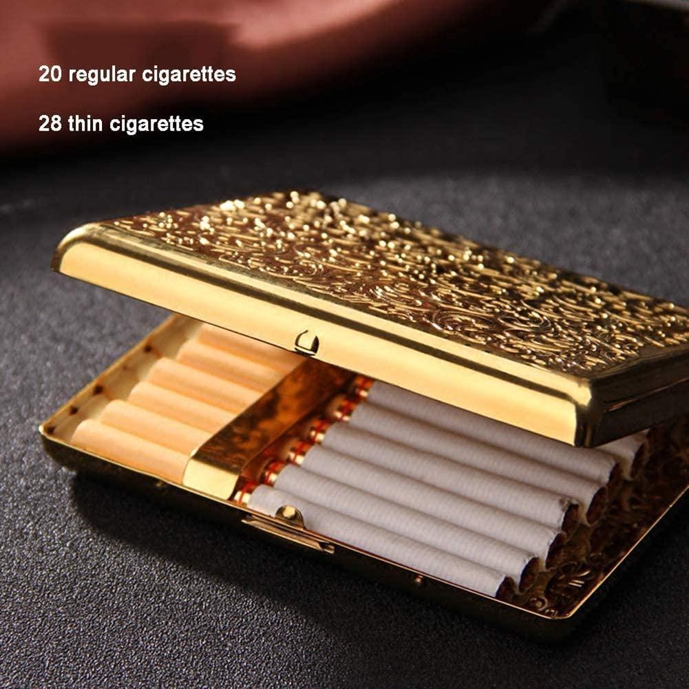 Hộp đựng  Hộp đựng  bằng đồng dễ mang theo, Gói đầy đủ bằng kim loại 20 Hộp đựng  thông thường, Hộp đựng  không lửa chống gió Cỡ lớn cho nam và nữ