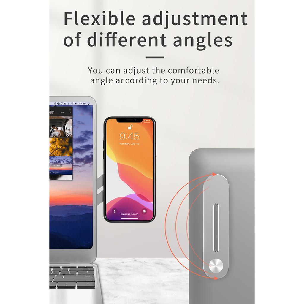 Clip on Monitor Laptop Side Mount Magnetic Phone Stand Holder Bracket Fixed