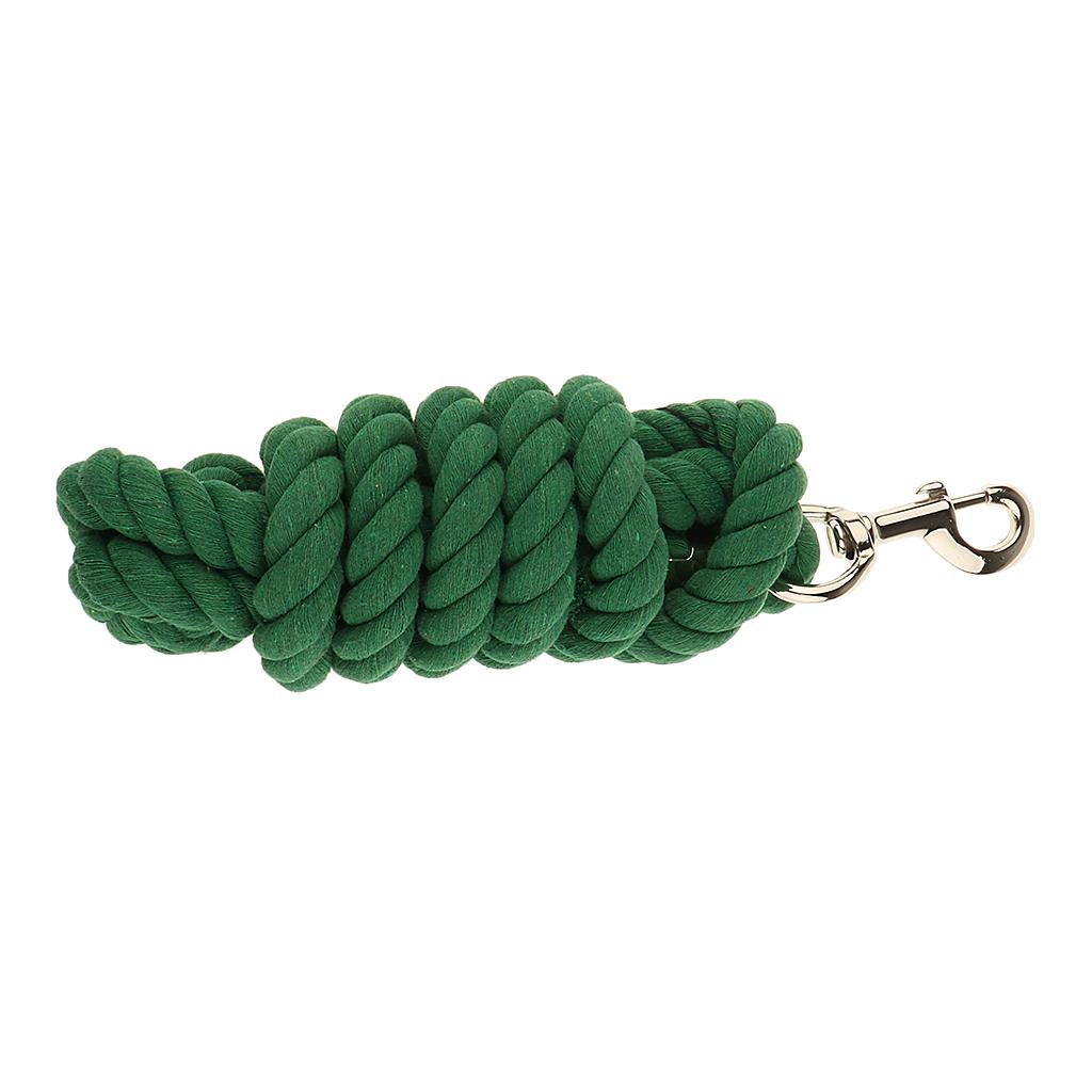 Horse Lead Ropes Halters Cotton Weave Rein Green