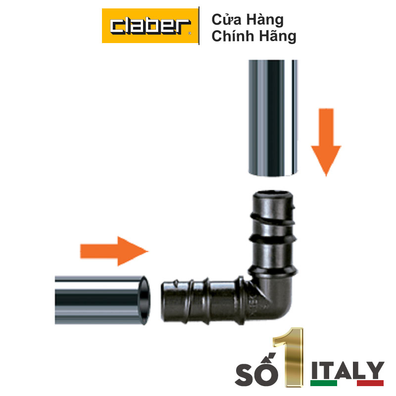 Co nối 1/2", 1 hộp = 2 cái/ 1/2" Elbow coupling Claber 91081