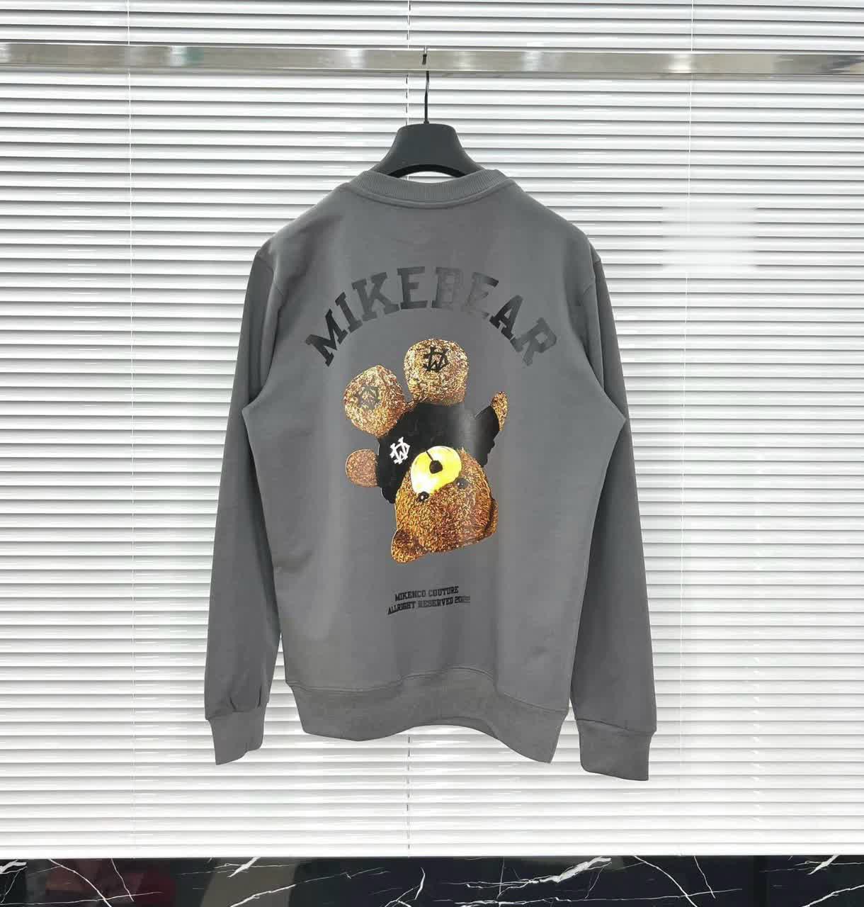 Áo swear gấu sau lưng mike bear ảnh thật, áo hoodie nữ, áo thun tay dài form rộng ,áo sweater nam nữ đều mặc được, áo chui đầu, áo khoác nữ chống nắng chống lạnh tốt