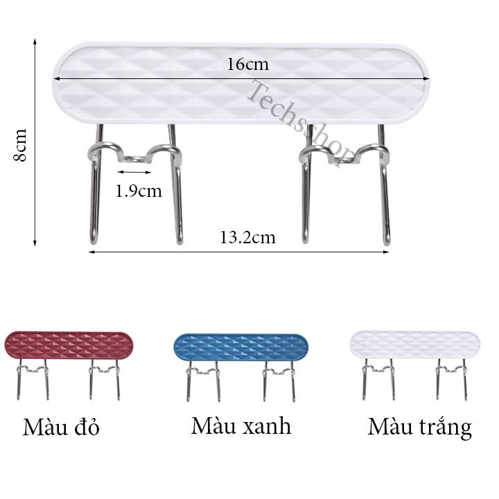 Giá Treo Bàn Chải Và Cốc Dán Tường Trong Nhà Tắm Loại Đôi ( 2 Cốc) - Dụng Cụ Móc Treo Đồ Trong Phòng Tắm