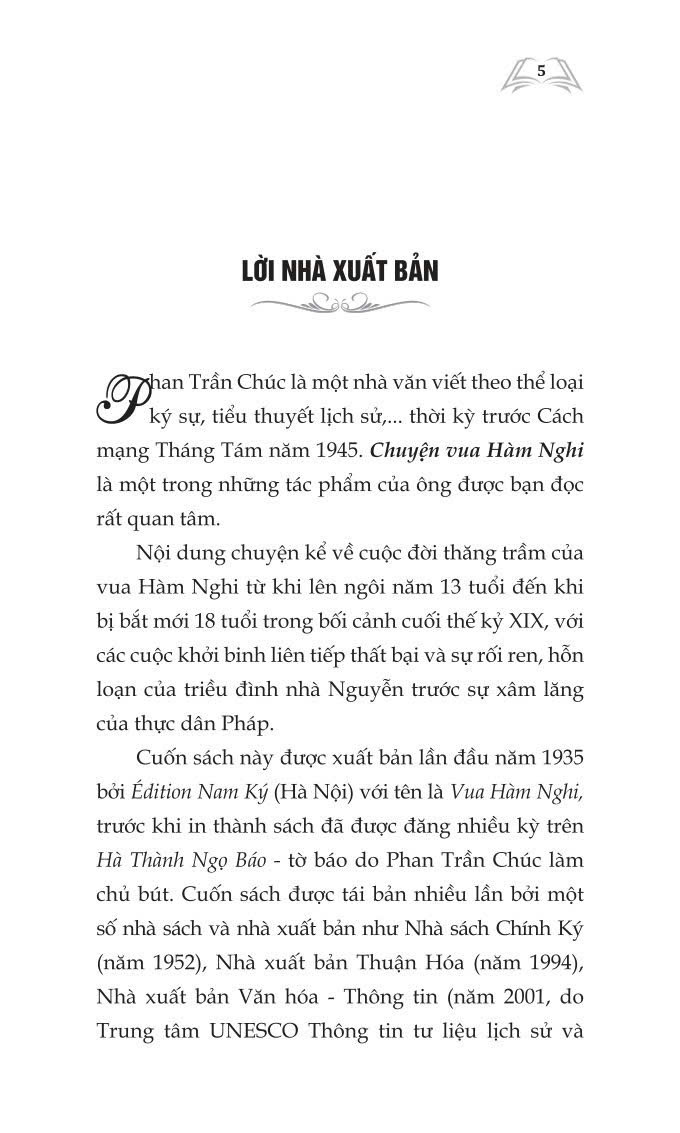 Chuyện Vua Hàm Nghi - bản in 2024