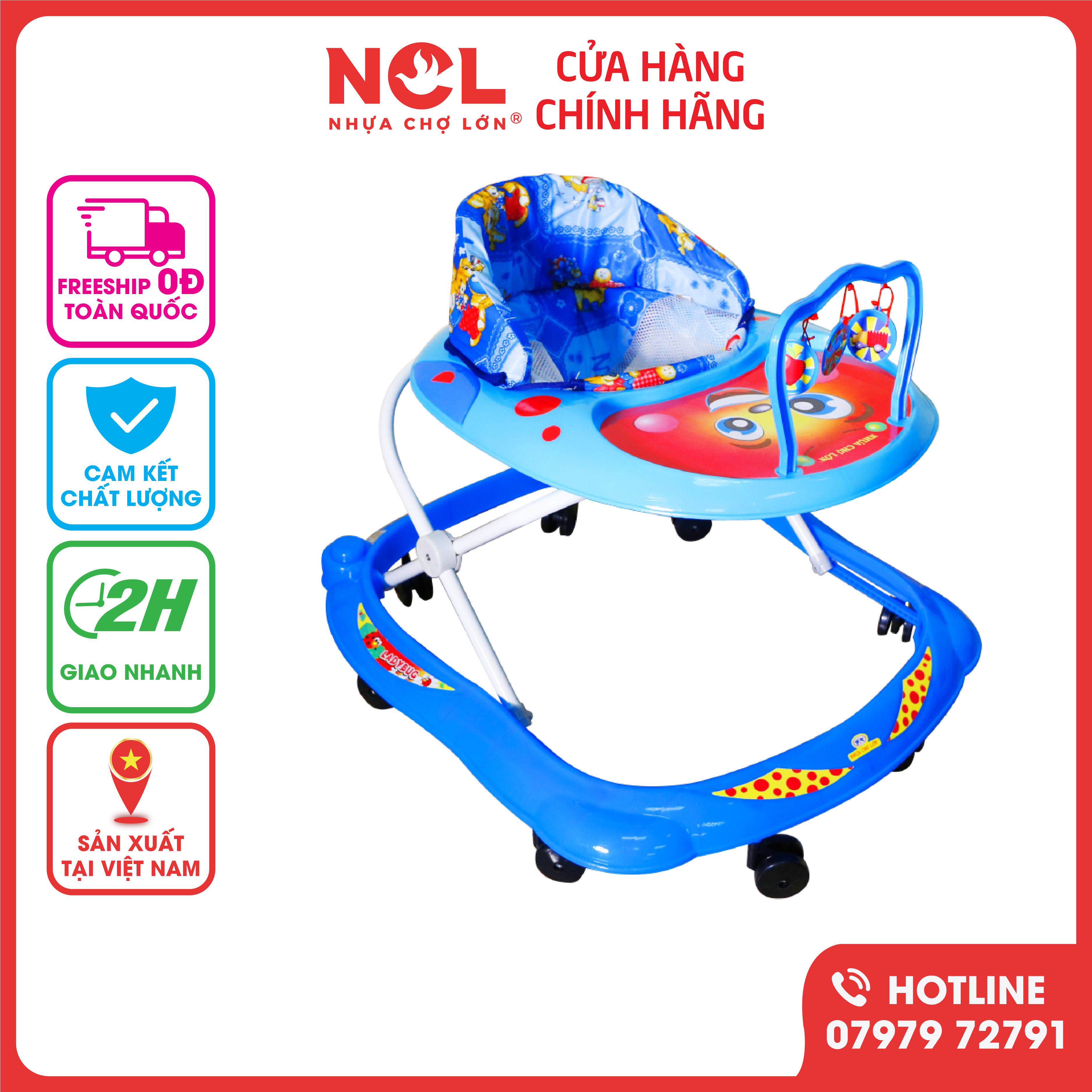 Xe Tập Đi Nhựa Chợ Lớn L3 Bọ Xít Dành Cho Bé Từ 6 - 12 Tháng - M1497A-XTĐ