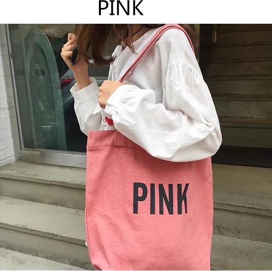 Túi Vải Canvas PINK Đeo Vai Siêu Hot