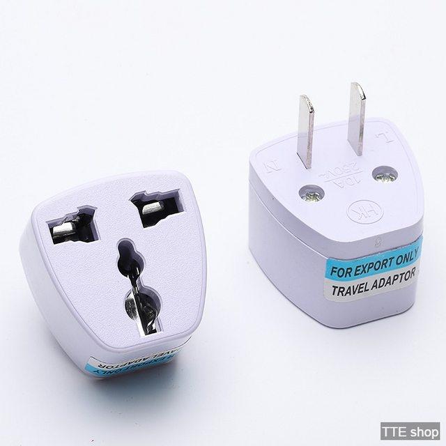PHÍCH CẮM ĐIỆNPHÍCH CẮM CHUYỂN ĐỔI MÀU TRẮNG CHUYỂN Ổ CẮM 2 CHẤU SANG 3 CHẤU TIỆN DỤNG