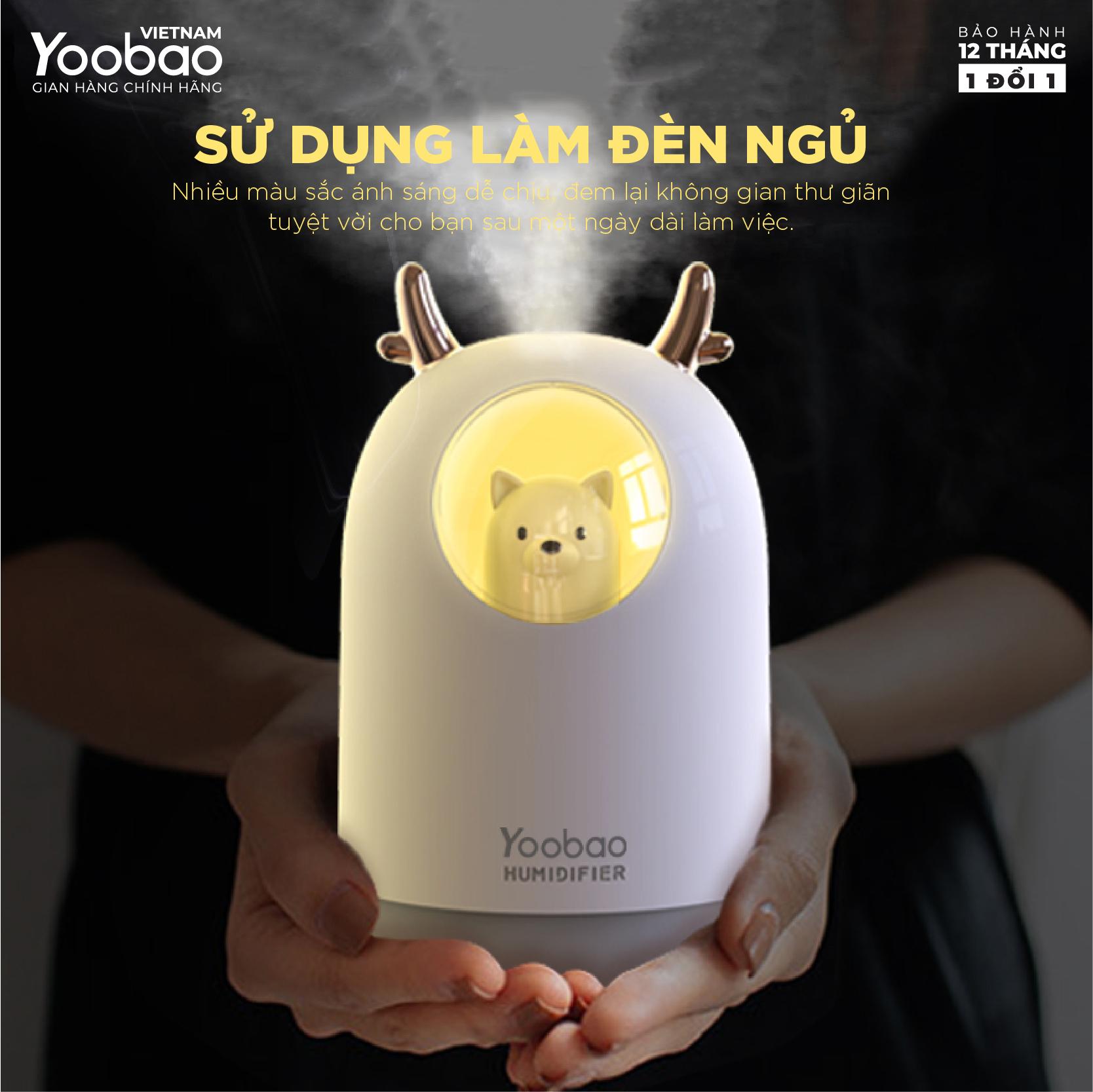 [HÀNG CHÍNH HÃNG] Máy phun sương tạo độ ẩm YOOBAO M106 giúp tạo độ ẩm,chống khô da- Dung tích 300ml -Bảo hành 12 tháng - Màu trắng