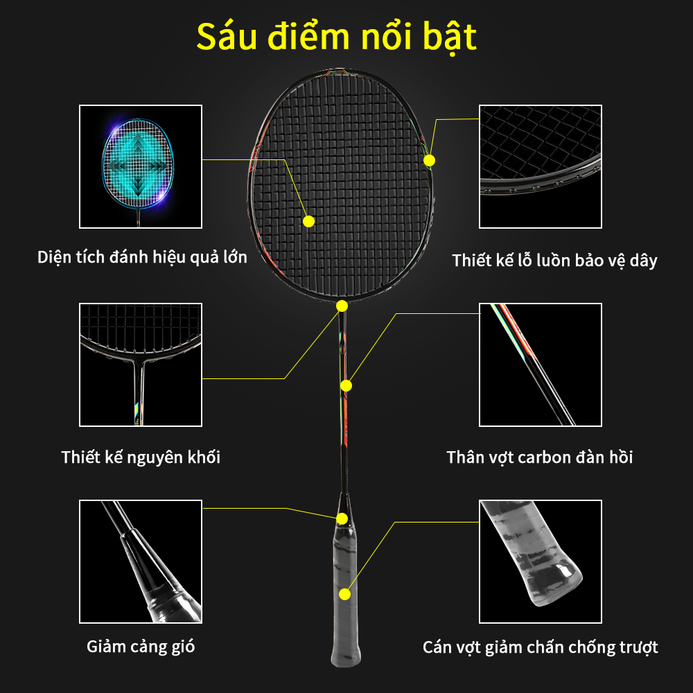 OenTwoFit 1pcs Vợt cầu lông 4U chính hãng carbon Bộ Vợt Cầu Lông Di Động Thể Thao Ngoài Trời ET001901