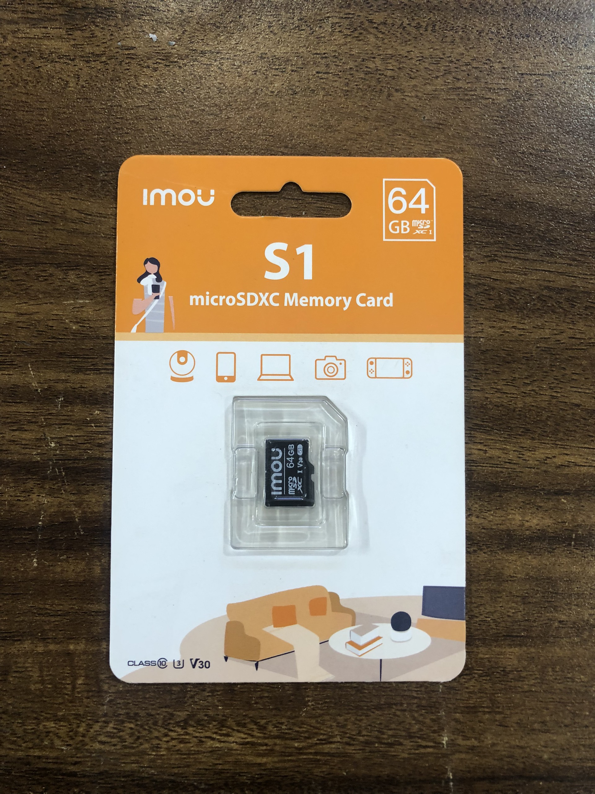 Thẻ nhớ microSD imou 64GB class 10, V30, tốc độ đọc up 75Mb/s, tốc độ ghi 35mb/s chuyên dùng camera wifi, laptop, điện thoại, máy quay – Hàng chính hãng bảo hành 5 năm