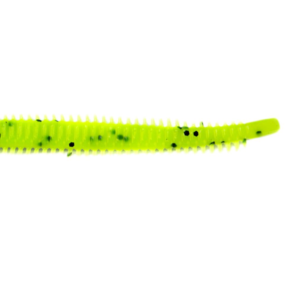 8pcs Lifelike Soft PVC Ribbed Worm Fishing Lures Grub Jig Head Baits 11cm
