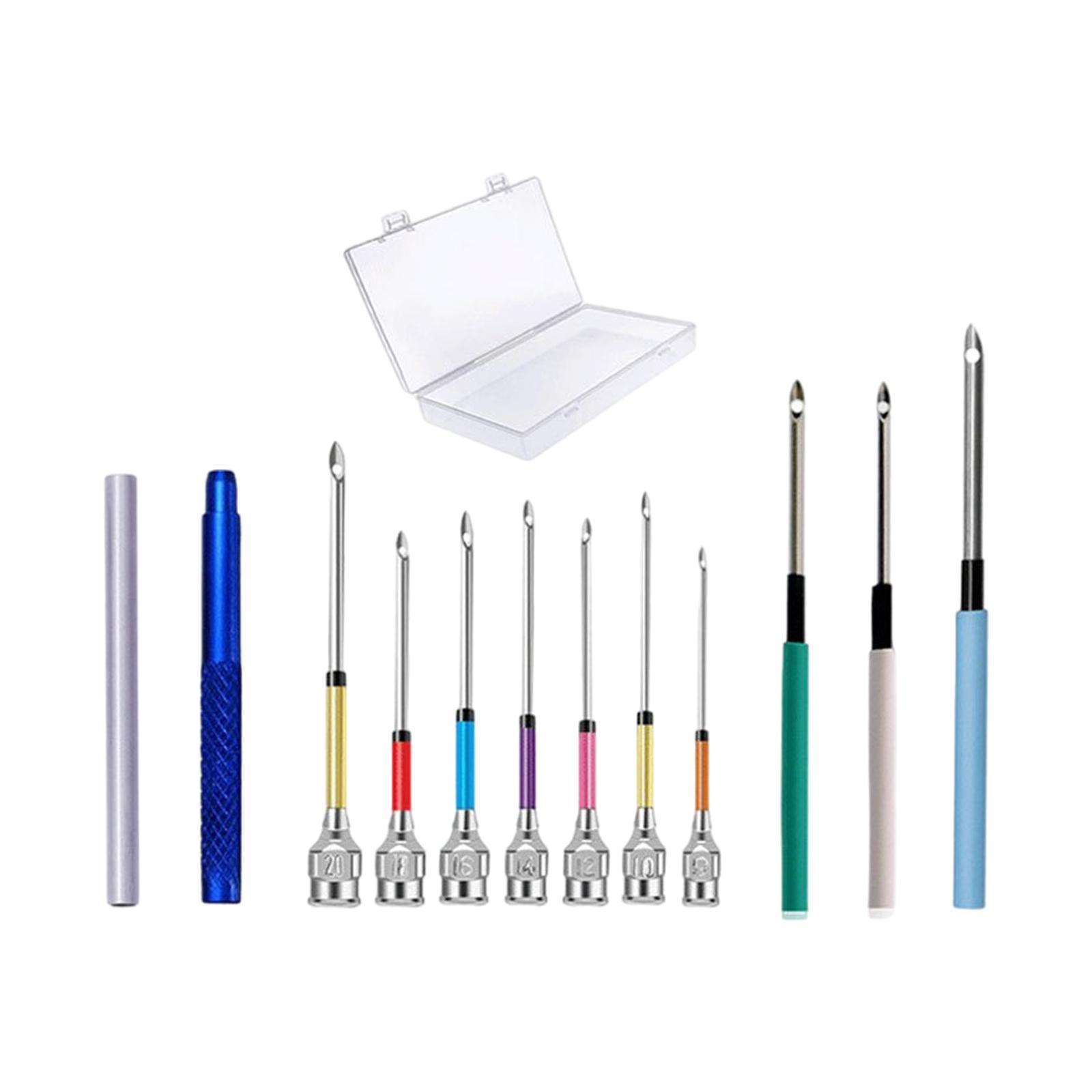 12 Pieces DIY Punch Needle Embroidery Kit for Making Rug Adults Knitting