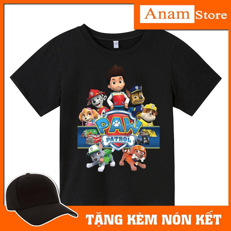 (Tặng kèm nón kết) Áo thun trẻ em in hình Đội Chó Cứu hộ - Có size người lớn, Anam Store