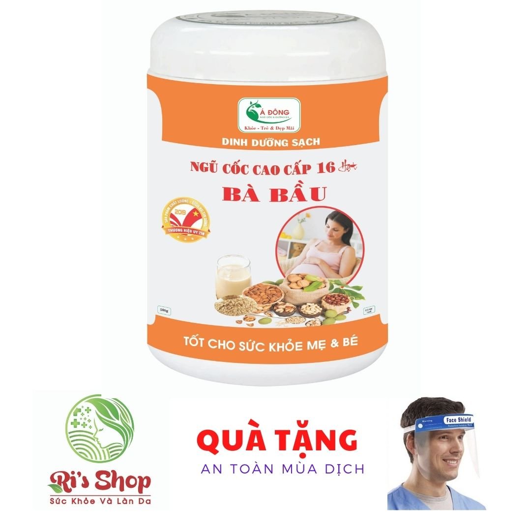 BỘT NGŨ CỐC DÀNH CHO BÀ BẦU Á ĐÔNG - 500GRAM (MẪU 2021) - TẶNG KÈM QUÀ TẶNG KÍNH CHE MẶT CHỐNG GIỌT BẮN BẢO VỆ NGĂN VIRUT LÂY LAN