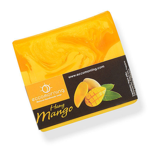 Xà Bông Thiên Nhiên Handmade eccomorning Hình Vuông Hương Xoài - Mango Soap