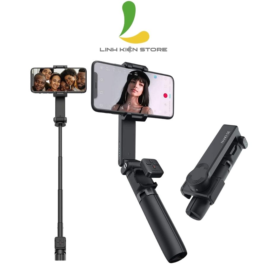 Gimbal chống rung Moza Nano SE - Tay cầm dành cho điện thoại nhỏ gọn, siêu nhẹ chống rung trục cuộn ổn định - Hàng nhập khẩu