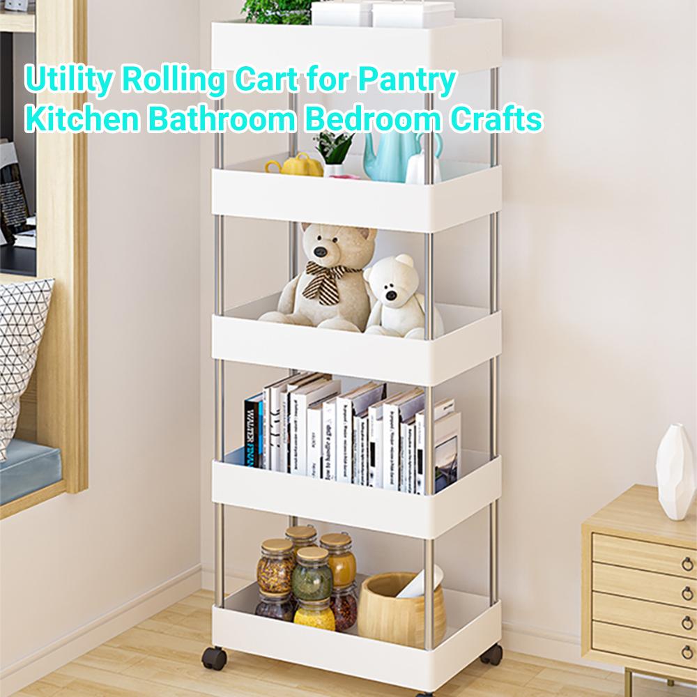 Kệ lưu trữ 5 tầng với bánh xe