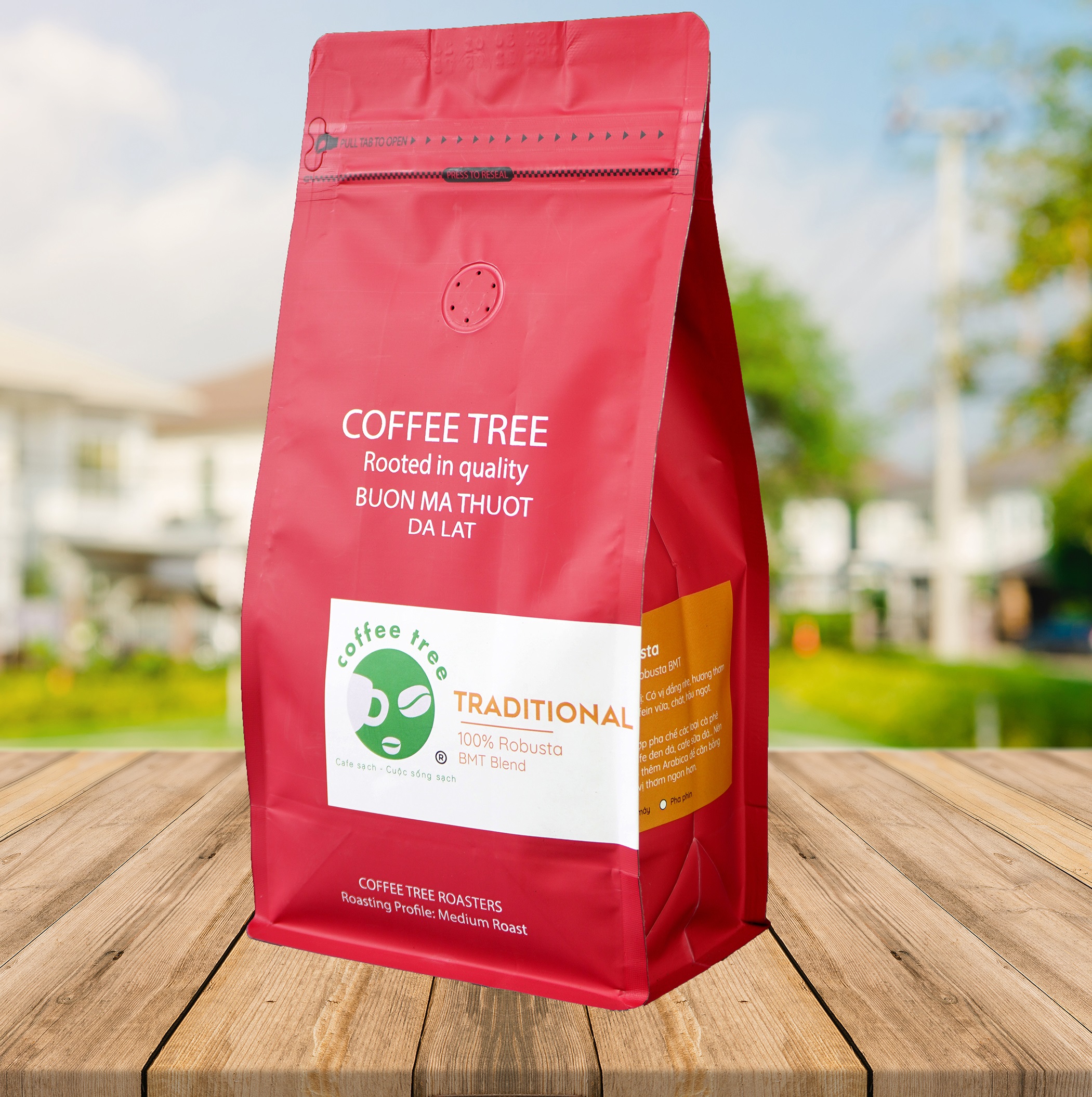 Cà phê bột Robusta nguyên chất 100% 500gr - Coffee Tree thơm ngon, đậm đà