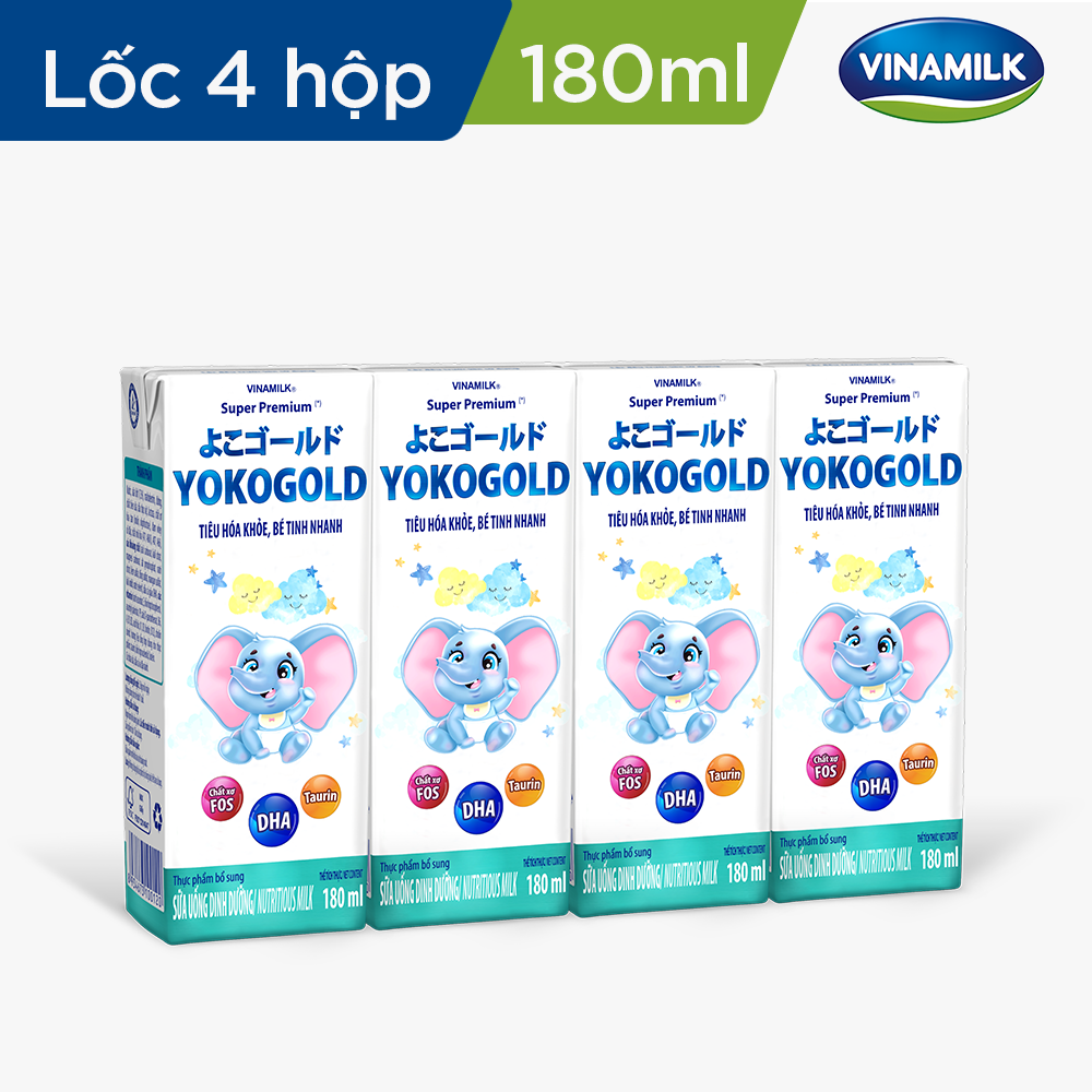 COMBO 24 hộp SỮA BỘT PHA SẴN VINAMILK YOKO GOLD Hộp 180ml