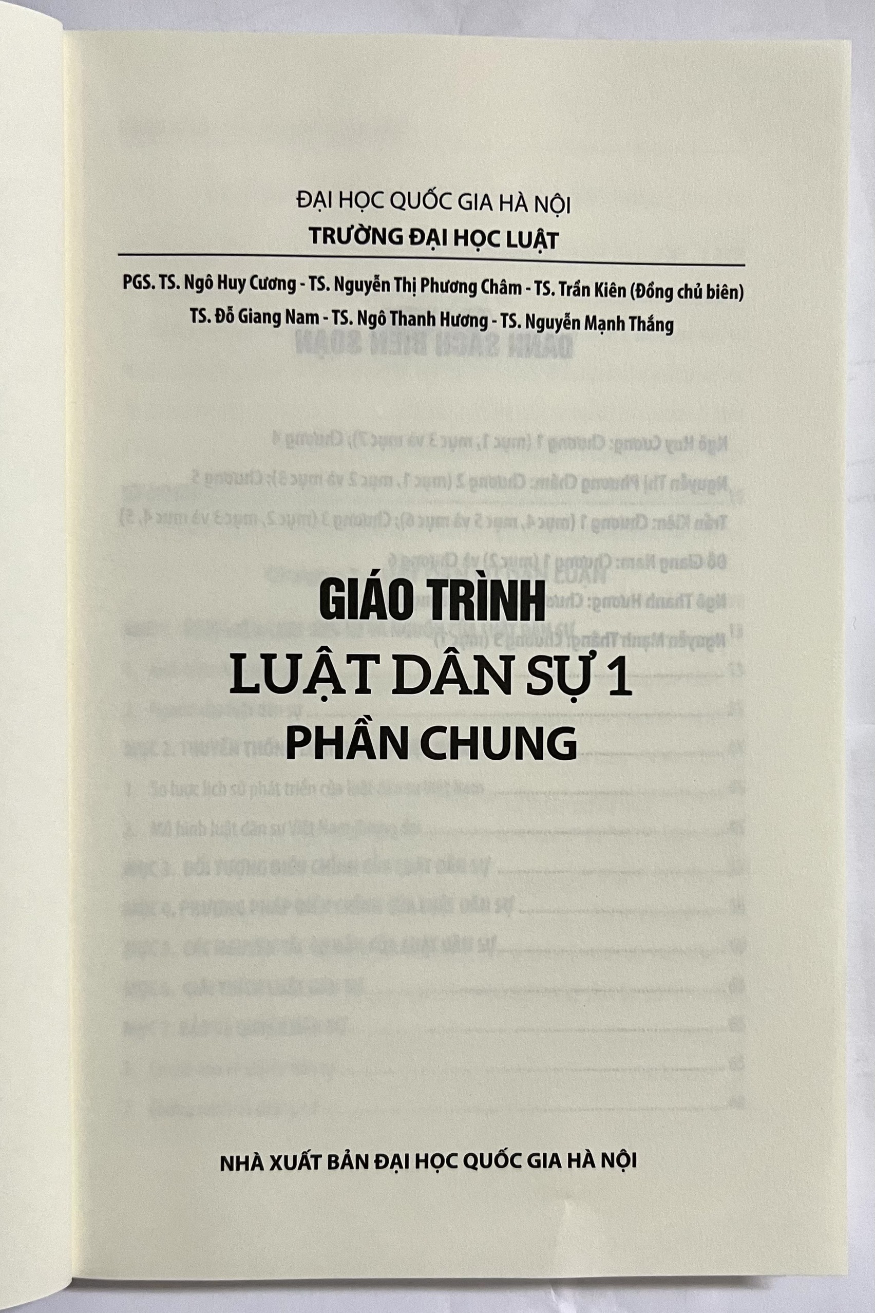 Sách Giáo Trình Luật Dân Sự 1