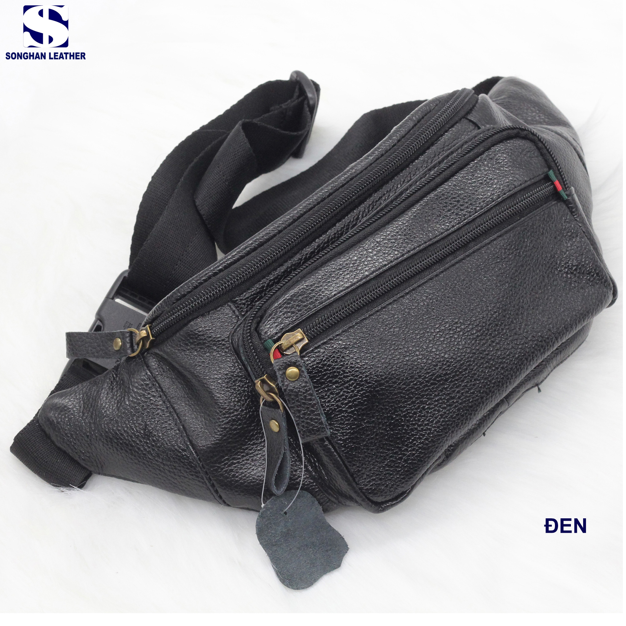 Túi Bao Tử,Túi Đeo Chéo Nam Da Bò Cao Cấp Songhan Leather BM02, Bảo Hành 12 Tháng