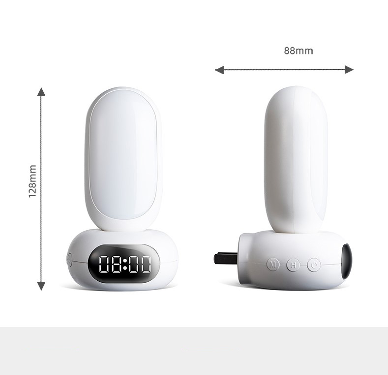 Đèn ngủ điều khiển từ xa bảo vệ mắt với 3 chế độ sáng, điều chỉnh độ sáng 10 cấp độ, tích hợp đồng hồ xem giờ
