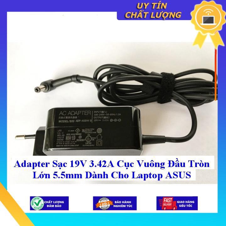 Adapter Sạc 19V 3.42A Cục Vuông Đầu Tròn Lớn 5.5mm dùng cho Laptop ASUS - Hàng Nhập Khẩu New Seal