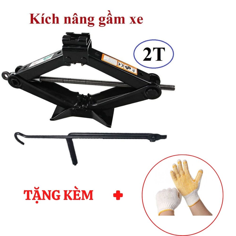 Kích chữ A - Kích Con Đội nâng gầm ô tô dễ dàng loại 2 tấn– Tặng 1 đôi găng tay