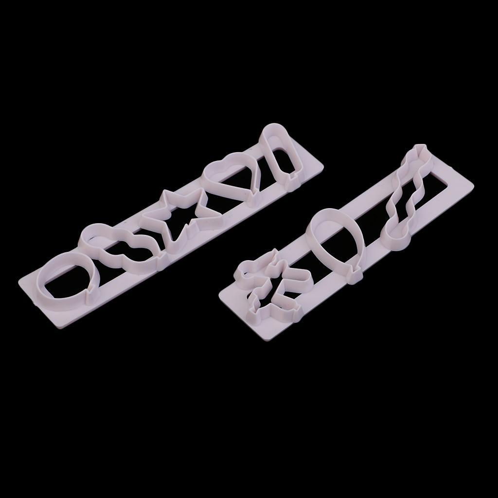 2 Pieces Hollow Plastic Mold Fondant Moulds for Cake Decorating DIY Craft