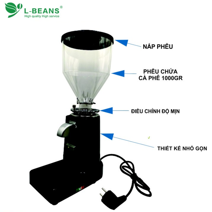 Máy xay cà phê chuyên dụng L-Beans SD-919L - Công suất 200W - Dung tích phễu: 1.5 lít - Hàng Nhập Khẩu Chính Hãng